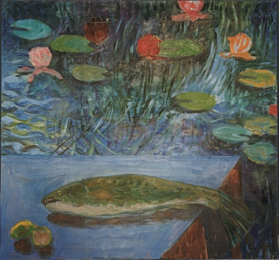  Fish With Water Lillies